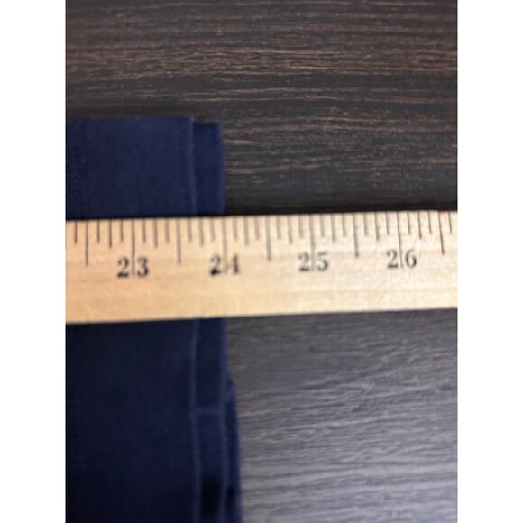 Lauren Ralph Lauren long-sleeved top, navy blue,  brown suede accents 1X - Picture 8 of 8